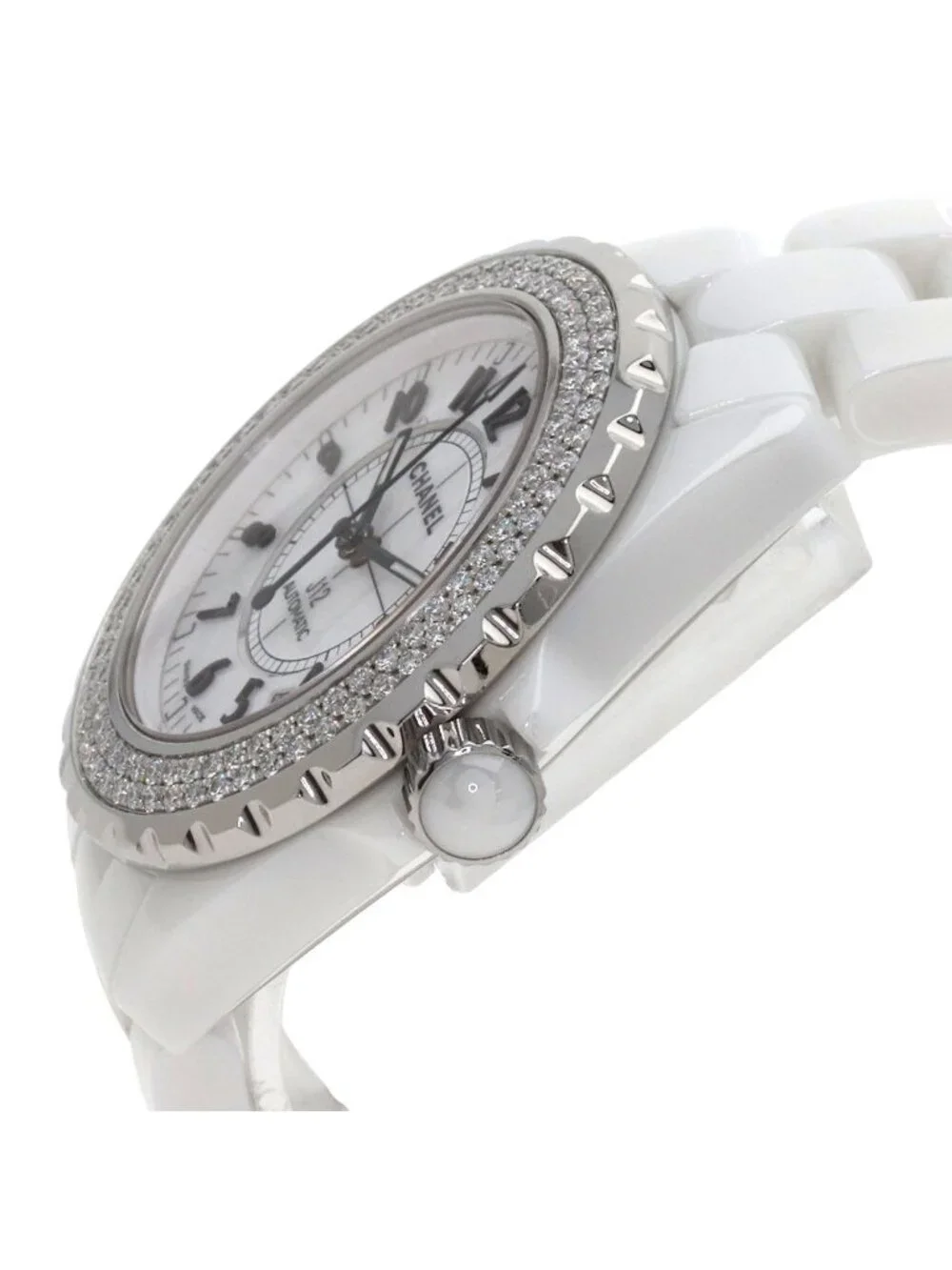 Chanel 38 Diamond Bezel Watch Ceramic